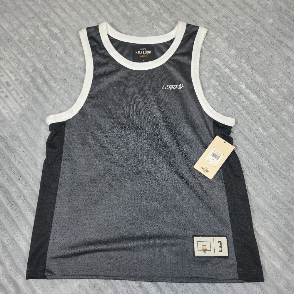 Legend Half-Court Basketball Mesh Jersey Atlantic Sea Agave Mens Size L NWT